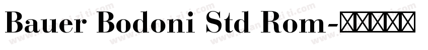 Bauer Bodoni Std Rom字体转换
